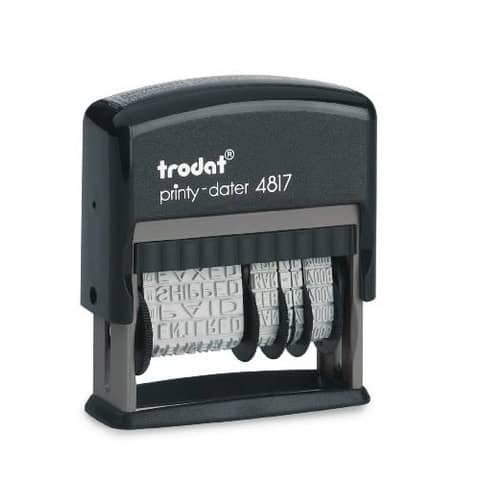 Timbro polinome - datario Trodat PRINTY 4817 in plastica nero 80363